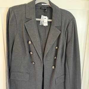 Lane Bryant Grey Knit Blazer size 16